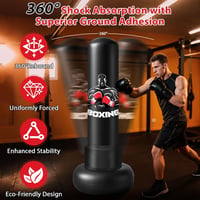 Qoosea 180 cm Álló Boxzsák Felfújható Edzészsák Boxkesztyűvel Felnőtteknek 3