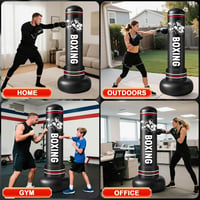 Qoosea Álló Boxzsák Felfújható Ökölvívás Táska Kesztyűvel és Pumpával 7