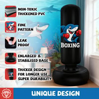 Sac de box pentru copii Qoosea, 3-8 ani, 130 cm, sac de box gonflabil cu mănuși de box, pentru antrenament de karate, kickbox, taekwondo, MMA, pentru băieți și fete 4