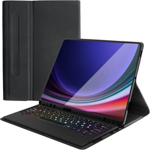 Qoosea QWERTZ Tipkovnica s pozadinskim osvjetljenjem i futrola za Samsung Tab S9 FE+/S9+ 12.4" Tablet - Odvojiva Bluetooth tipkovnica, TPU zaštitna futrola, 3 Á