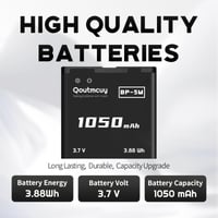 Náhradná Li-Ion batéria Qoutmcuy BL-5M 1050 mAh pre zariadenia Nokia 5610, 5700, 6110, 6220, 6500, 7390, 8600 2