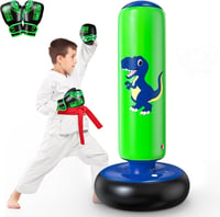 QPAU Felfújható Gyerek Boxzsák Állóboxzsák 3-8 Éves Karate Taekwondo 1