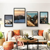 QPQIYIY Súprava 3 kusov fotorámikov 30x40 cm, čierne drevené rámy na fotografie, obrázky a plagáty 6