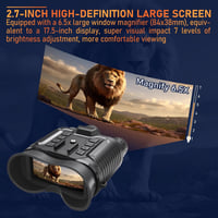 Dispozitiv de vedere nocturnă cu bandă pentru cap QQJIN NV8161, video 4K, 36 MP, 300 m, zoom 8x, card TF 32 GB - negru-gri 7