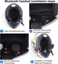 QSPORTPEAK Bluetooth 5.1 Motoros Sisak Headset CVC Zajszűréssel és 3D Hanggal 8