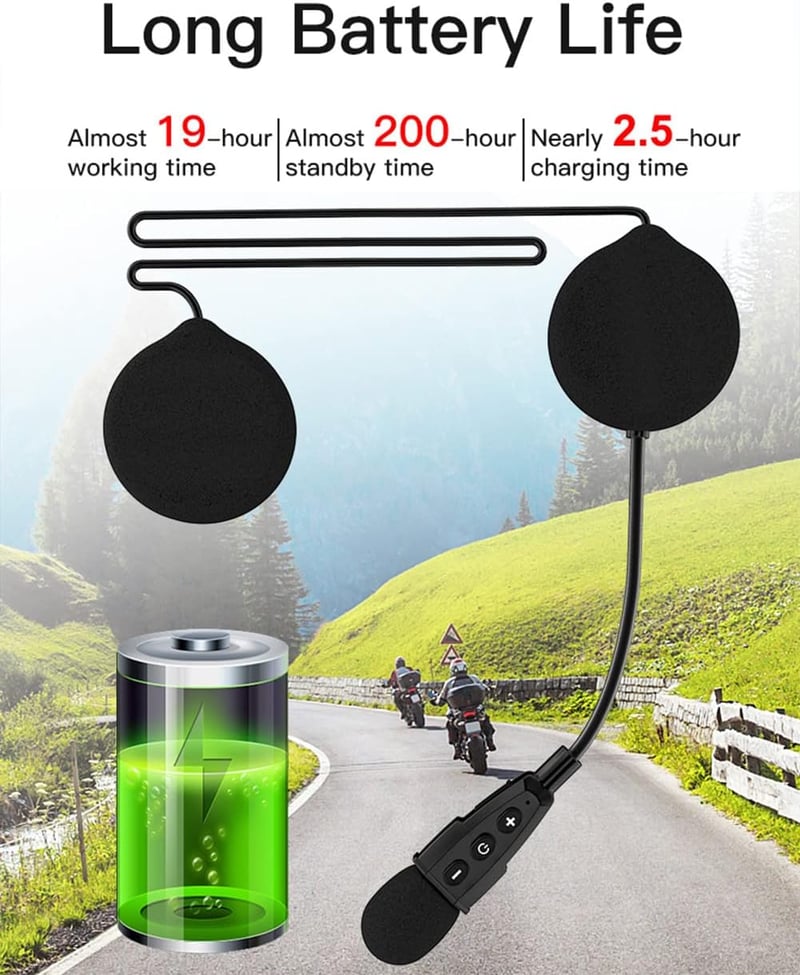 QSPORTPEAK Bluetooth 5.1 Motoros Sisak Headset CVC Zajszűréssel és 3D Hanggal