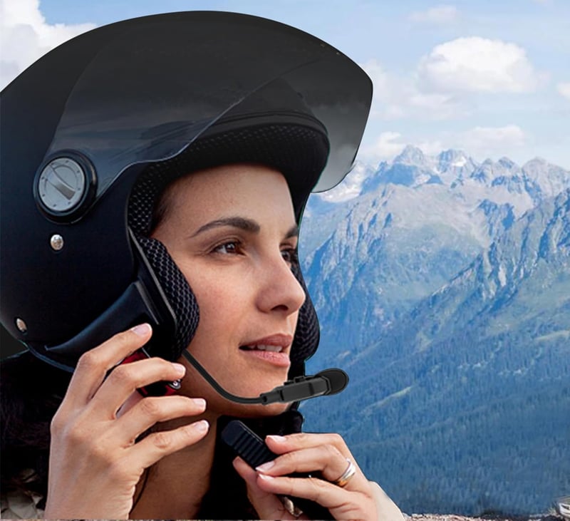 QSPORTPEAK Bluetooth 5.1 Motoros Sisak Headset CVC Zajszűréssel és 3D Hanggal