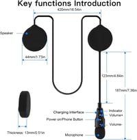 QSPORTPEAK Bluetooth 5.1 Motoros Sisak Headset CVC Zajszűréssel és 3D Hanggal 2