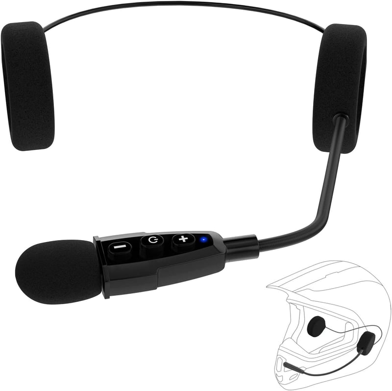 QSPORTPEAK Bluetooth 5.1 Motoros Sisak Headset CVC Zajszűréssel és 3D Hanggal