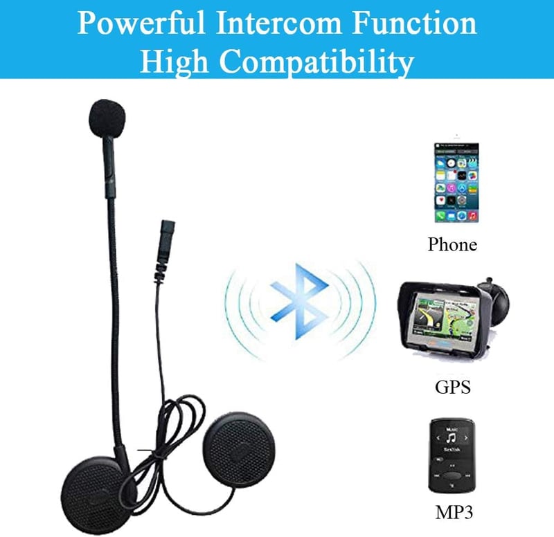 QSPORTPEAK L1 Motoros Sisak Bluetooth Headset Kommunikációs Rendszer