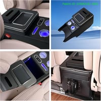 QSULNN Mercedes V-Class V220 V260 V250 W447 Középkonzol Tárolódoboz LED USB 5