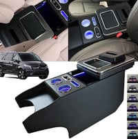 QSULNN Mercedes V-Class V220 V260 V250 W447 Középkonzol Tárolódoboz LED USB 1