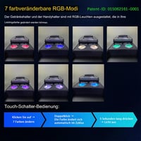 QSULNN Mercedes V-Class V220 V260 V250 W447 Középkonzol Tárolódoboz LED USB 3