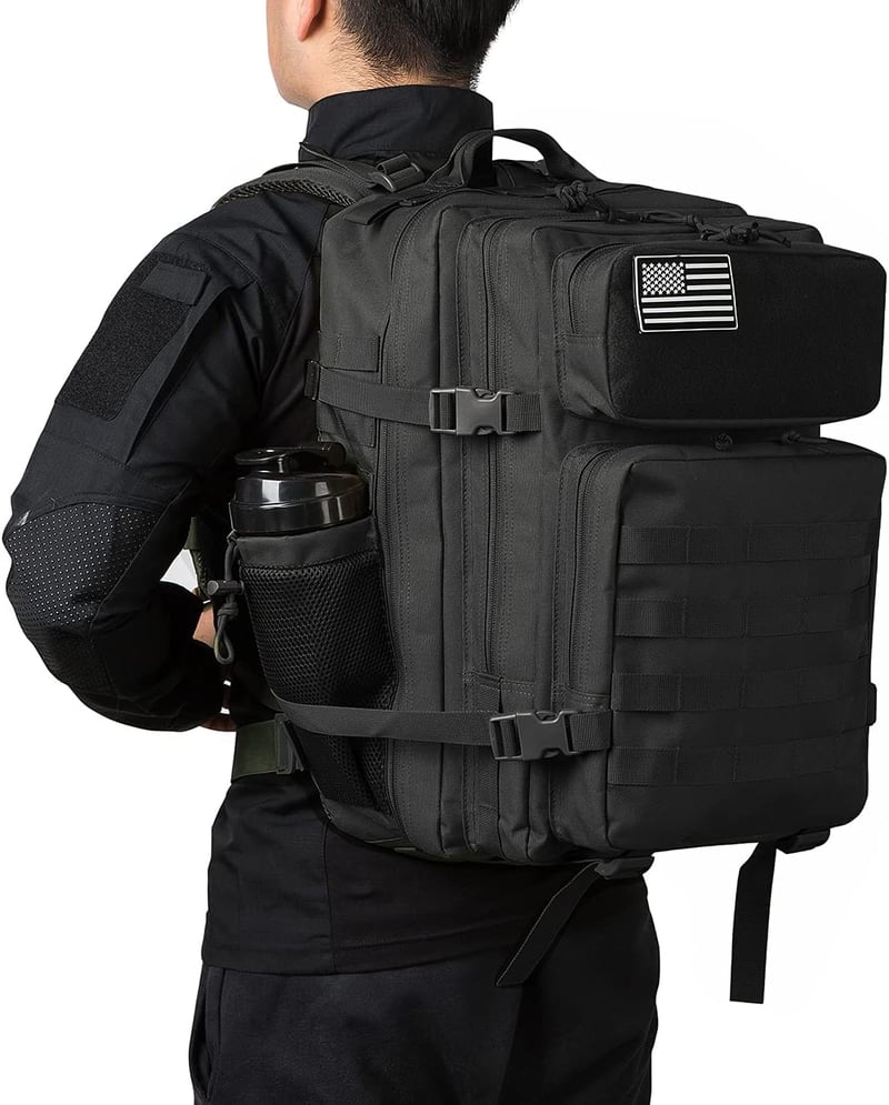 QT&QY Taktikai Katonai Hátizsák 25L-45L MOLLE Rendszer Vízálló Assault Backpack