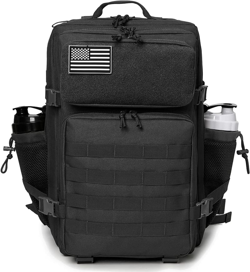 QT&QY Taktikai Katonai Hátizsák 25L-45L MOLLE Rendszer Vízálló Assault Backpack