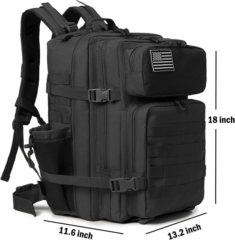 QT&QY Taktikai Katonai Hátizsák 25L-45L MOLLE Rendszer Vízálló Assault Backpack