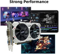 QTHREE GTX 750 Ti 4GB 128 bites PCIe x16 videokártya, dual ventilátor, HDMI VGA DVI, low profile, DirectX 12 6