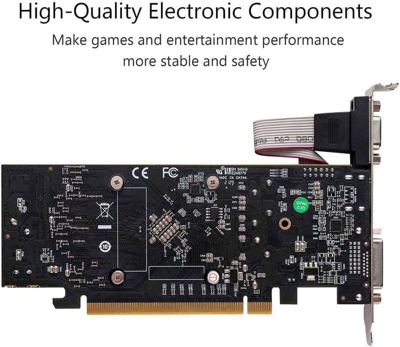 QTHREE Radeon RX 550 Low Profile videókártya 4GB GDDR5 128 bites DVI-D HDMI VGA PCIe x8 asztali DirectX 12