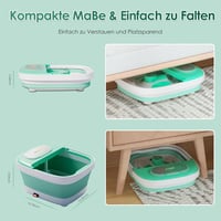 Qtiice összecsukható lábfürdő masszázs, melegítés és vibráció funkcióval, zöld 7