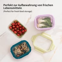 QuaLife Üveg Ételhordó Szett 6x640ml Szivárgásmentes Mikrózható 2