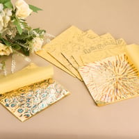QUARKZMAN 10 bucăți Foiță de Aur 5,5 x 5,5 inch Folie de Bronz pentru Decorațiuni 6