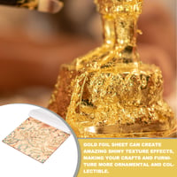 QUARKZMAN 10 bucăți Foiță de Aur 5,5 x 5,5 inch Folie de Bronz pentru Decorațiuni 4