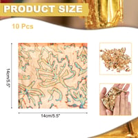 QUARKZMAN 10 bucăți Foiță de Aur 5,5 x 5,5 inch Folie de Bronz pentru Decorațiuni 2
