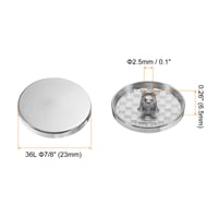 QUARKZMAN 10 ks okrúhlych plochých kovových gombíkov 23 mm strieborné, gombíky na šitie na oblečenie, nohavice, kabáty, saká, košele, obleky, DIY remeselné dekorácie 2