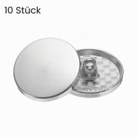 QUARKZMAN 10 ks okrúhlych plochých kovových gombíkov 23 mm strieborné, gombíky na šitie na oblečenie, nohavice, kabáty, saká, košele, obleky, DIY remeselné dekorácie 3