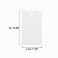 QUARKZMAN 100 ks Vodoodolné biele plastové štítky s očkom 3,5x6 cm, prázdne PVC cenovky na označenie darčekových balení a oblečenia 3
