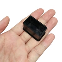 QUARKZMAN 16 kom PVC četvrtaste kapice za noge stolice 30x15 mm crne, zaštita za pod i namještaj 7