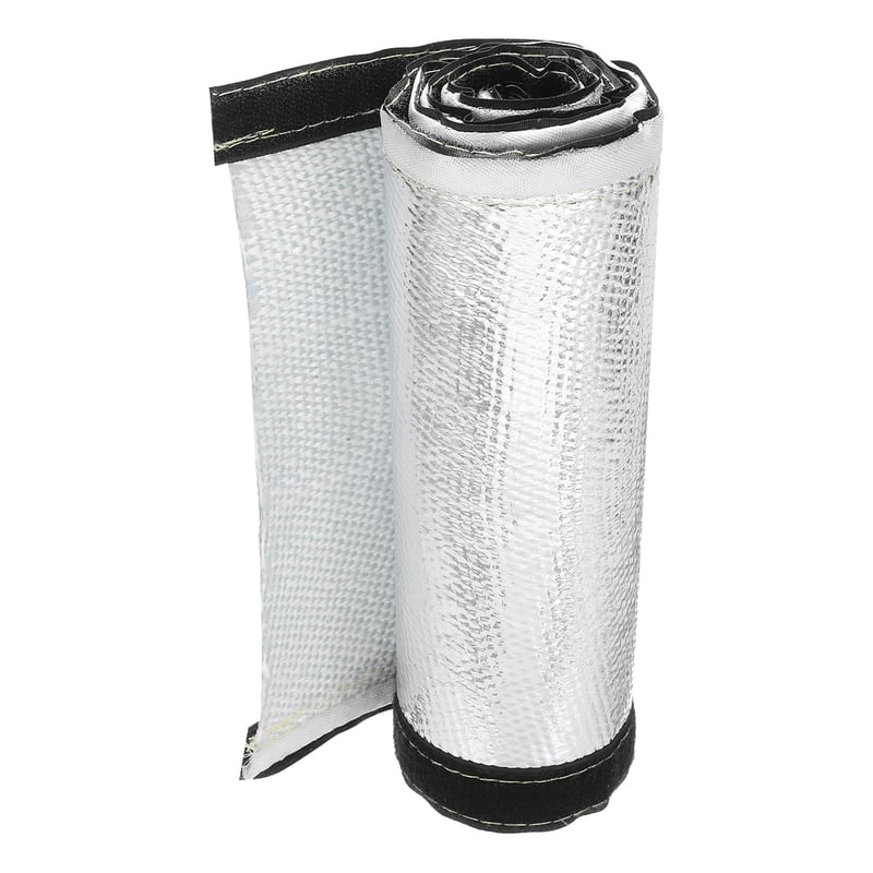 Tepelne ochranná hadica z hliníkovej fólie QUARKZMAN, vnútorný priemer 60 mm, hrúbka 1,5 mm, tepelne odolná ochranná trubica na káble, dĺžka 0,98 m, na organizáciu káblov