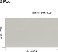 QUARKZMAN EVA Hablemez Szürke 90x50cm 2mm Vastag - 5 db-os Csomag Jelmezekhez, Kézműves Projektekhez, Kreatív Alkotásokhoz 2