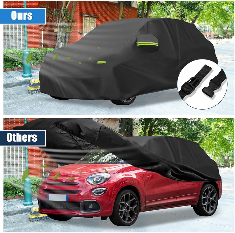 QUARKZMAN Vízálló Autótakaró Fiat 500X 2015-2023 Kültéri Védelem