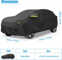 QUARKZMAN Vízálló Autótakaró Peugeot 3008 Modellekhez (2008-2022) - Teljes Külső Védelem, Időjárásálló Autóvédő Ponyva 7