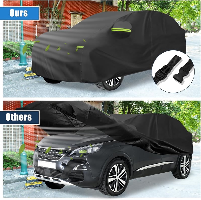 QUARKZMAN Vízálló Autótakaró Peugeot 3008 Modellekhez (2008-2022) - Teljes Külső Védelem, Időjárásálló Autóvédő Ponyva