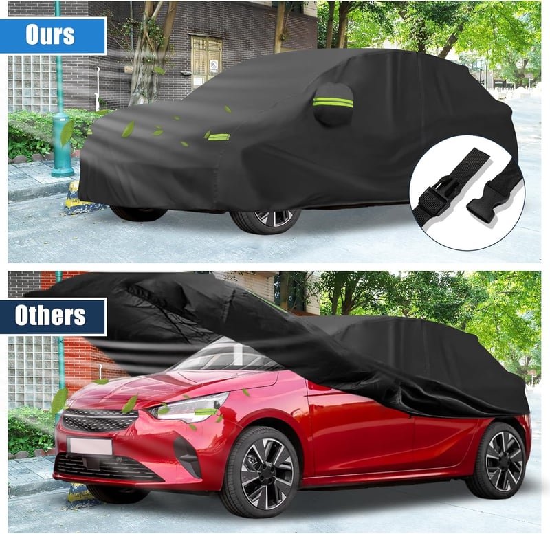 QUARKZMAN Vízálló Teljes Autótakaró Vauxhall Corsa D E F SE SRI Modellekhez 2006-2022 - Időjárásálló Védőponyva