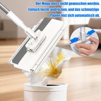 Sistem de curățare cu mop QuazarPyon cu cleme de fixare, 12 lavete din microfibră, mâner telescopic, mop pentru podele 6