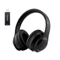 Bezdrôtové TV slúchadlá Queemie pre seniorov s potlačením hluku ANC, Bluetooth 5.3, vysielač 3 v 1 (USB/RCA/AUX), 35 hodín prehrávania, 220 g, skladacie 1