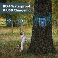 QueenMew Ultrahangos Kutyaugatás Csillapító 3 Módú Vízálló Kiképzési Eszköz - blue 5