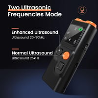 QueenMew Ultrahangos Kutyaugatás Elleni Eszköz 2 Módú LED Fénnyel 30m Hatótáv - 2-black 2