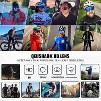 Cyklistické okuliare Queshark s rámom TR90, polarizovanou ochranou UV400 a 3 vymeniteľnými sklami, športové slnečné okuliare pre mužov aj ženy na beh, rybolov a šoférovanie 6