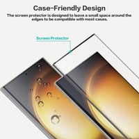 Folie de sticlă securizată QUESPLE pentru Samsung Galaxy S23 Ultra - 2 bucăți, anti-zgârieturi, HD transparentă, fără bule, compatibilă cu senzorul de amprentă 6
