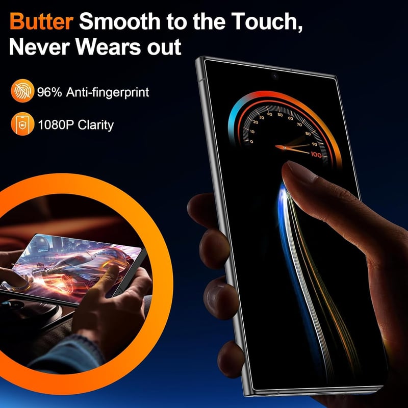 QUESPLE Samsung Galaxy S24 Ultra edzett üveg képernyővédő 2db, 9H keménység, teljes képernyős adatvédelmi fólia