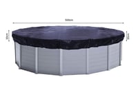 Husă rotunda pentru piscină QUICK STAR pentru piscine de 460-500 cm, diametru prelată 560 cm, negru, husă solară pentru vară și iarnă, PE 200 g/m², rezistentă la UV 6