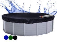 Husă rotunda pentru piscină QUICK STAR pentru piscine de 460-500 cm, diametru prelată 560 cm, negru, husă solară pentru vară și iarnă, PE 200 g/m², rezistentă la UV 1