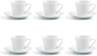 Quid Renova 6 részes porcelán csésze szett alátéttel, 9 cl, átlátszó 1