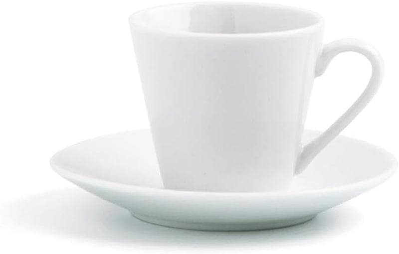 Quid Renova 6 részes porcelán csésze szett alátéttel, 9 cl, átlátszó