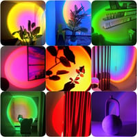 QUIGO Sunset LED lampa so západom slnka s ovládaním cez aplikáciu, RGB viacfarebné nočné svetlo, selfie lampa do spálne, obývačky, na párty, estetická 2