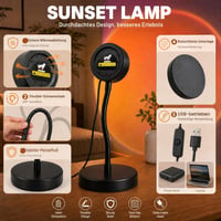 QUIGO Sunset LED lampa so západom slnka s ovládaním cez aplikáciu, RGB viacfarebné nočné svetlo, selfie lampa do spálne, obývačky, na párty, estetická 4